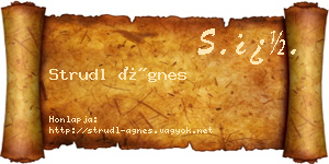 Strudl Ágnes névjegykártya